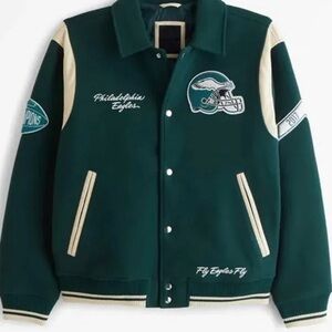 Abercrombie & Fitch Green Varsity Jacket